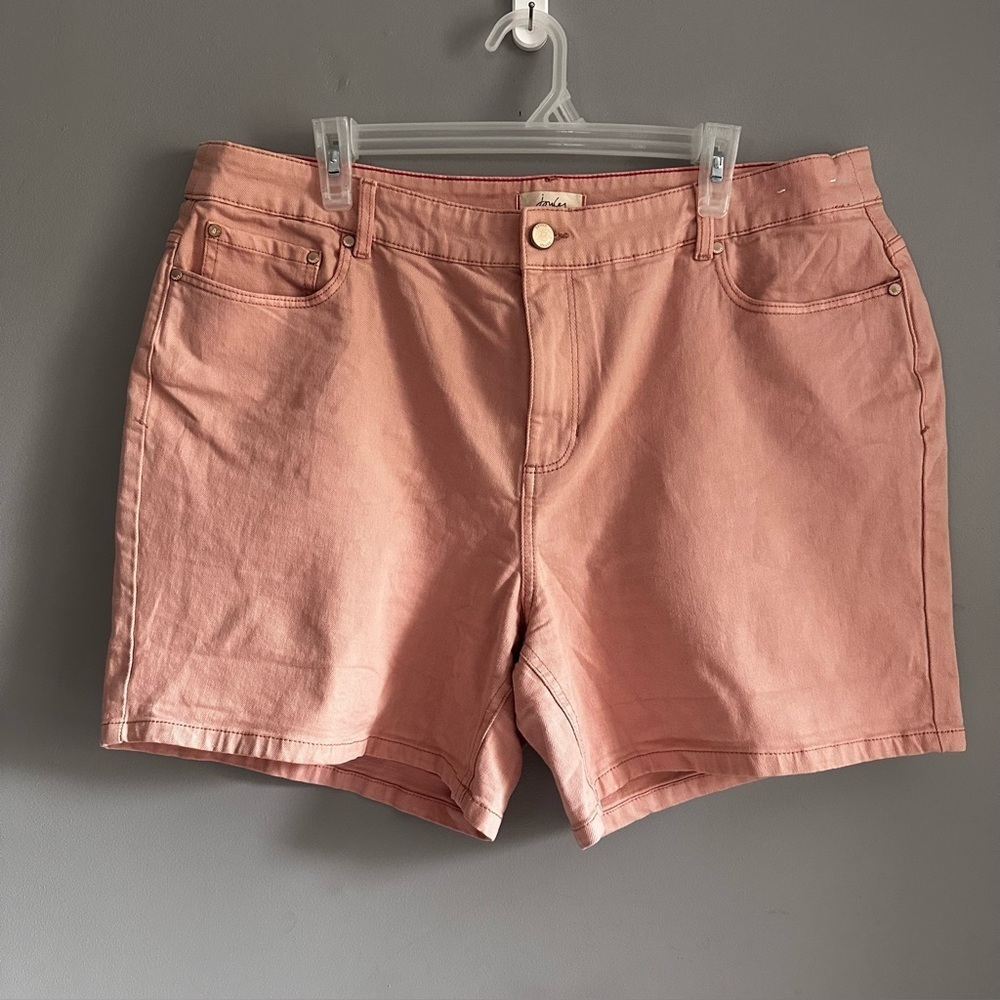 JOULES - 🇬🇧 Pale Pink, Cotton, Shorts, Pockets Front/Back, Button & Zip, Size 14